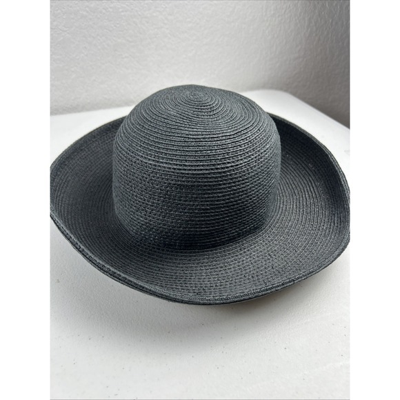 Eric Javits Women's Squishee Black Beach Sun Hat UPF 50+ Protection - Picture 3 of 9